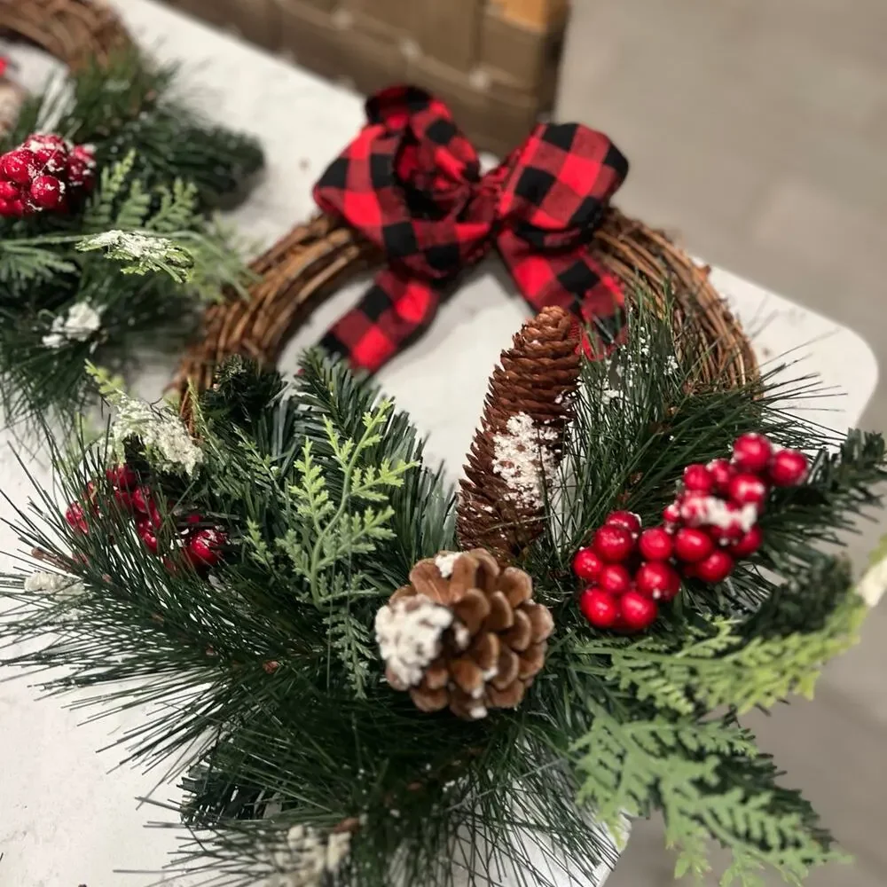 (2) Small Christmas Wreaths